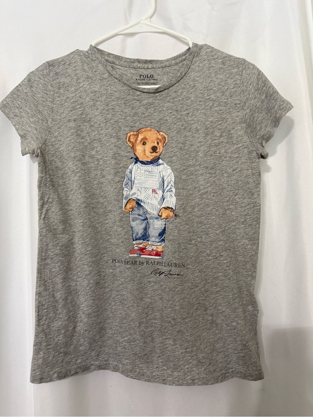Polo by Ralph Lauren Heather Gray Tee with Polo Bear Women’s XS